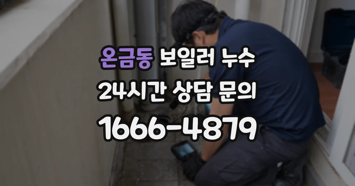 온금동 보일러 누수