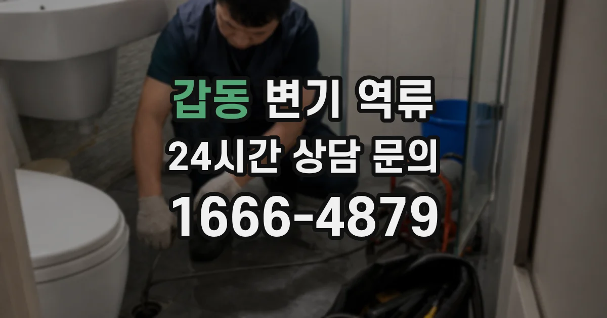 갑동 변기 역류