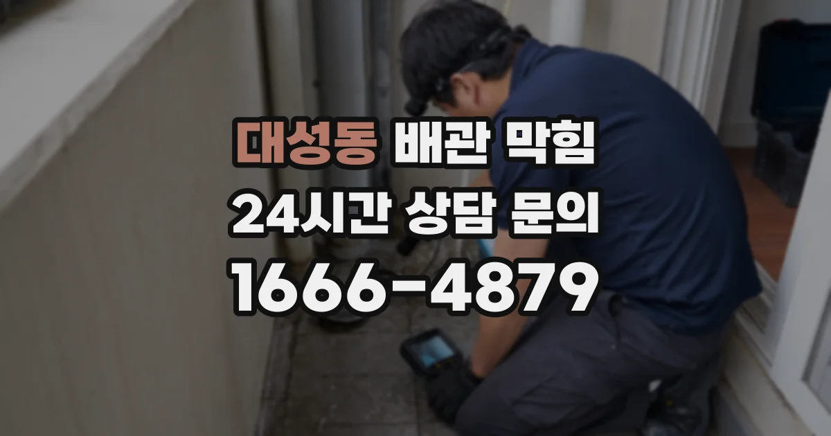 대성동 배관 막힘