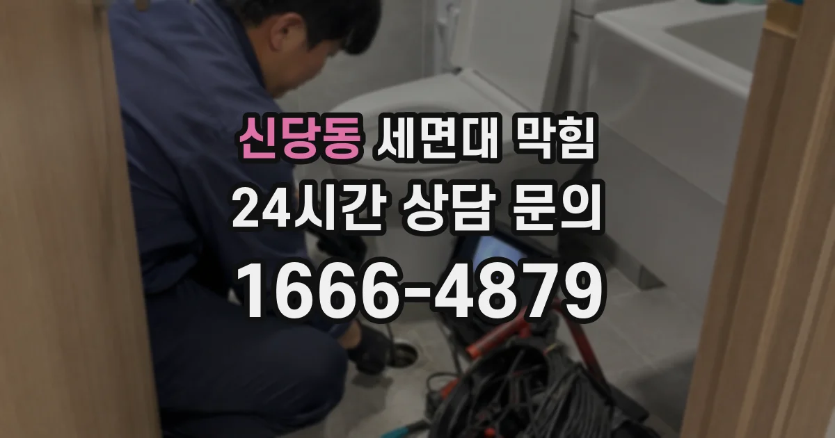 신당동 세면대 막힘