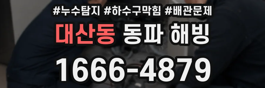 대산동 동파 해빙