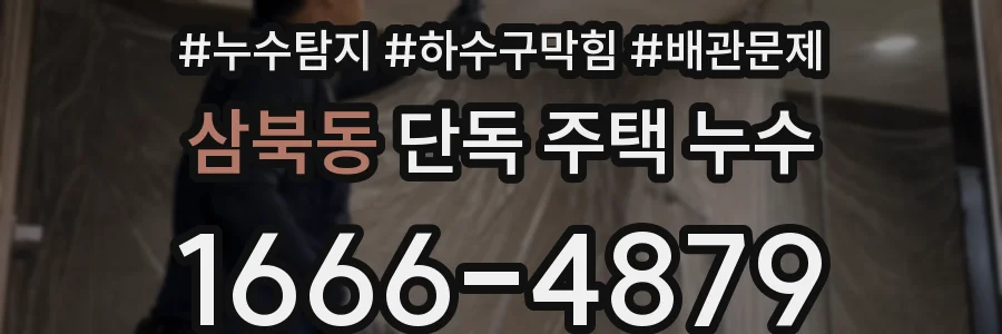 삼북동 단독 주택 누수