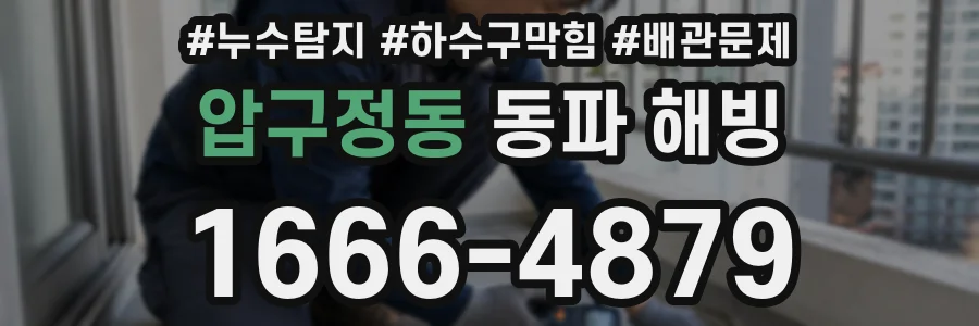 압구정동 동파 해빙