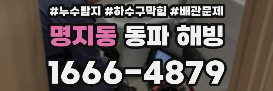 명지동 동파 해빙