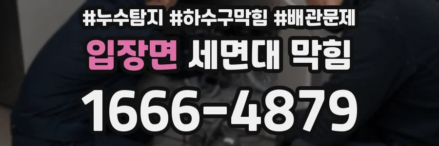 입장면 세면대 막힘