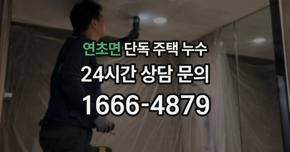 연초면 단독 주택 누수