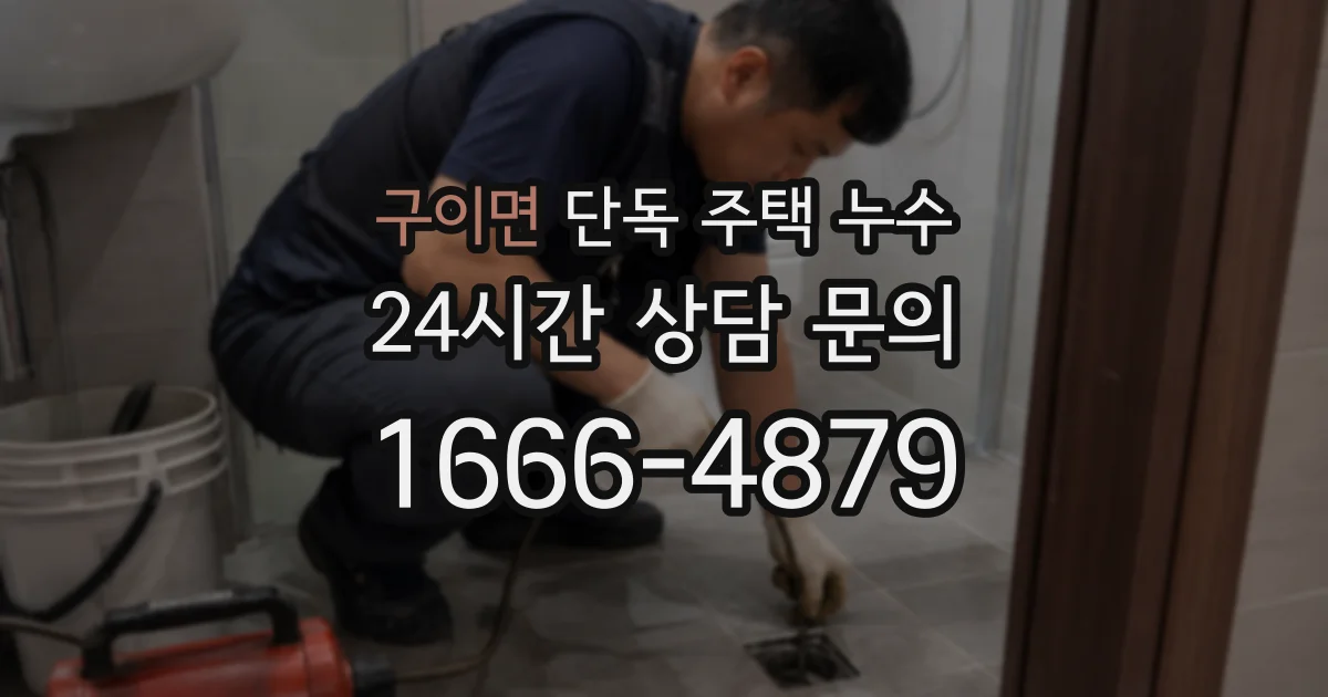 구이면 단독 주택 누수