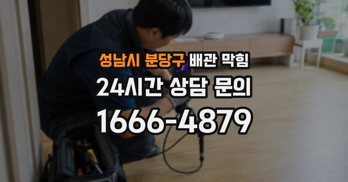 성남시 분당구 배관 막힘