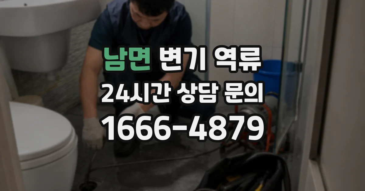 남면 변기 역류