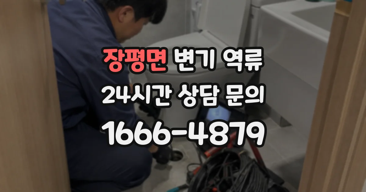 장평면 변기 역류