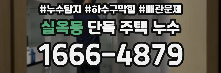 실옥동 단독 주택 누수