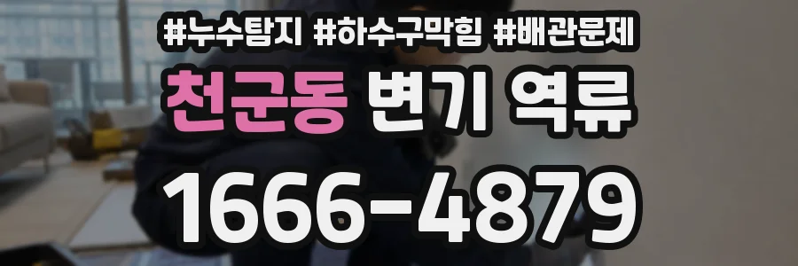천군동 변기 역류
