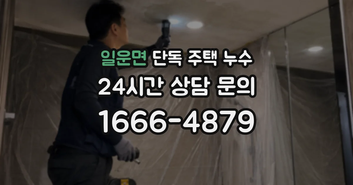 일운면 단독 주택 누수