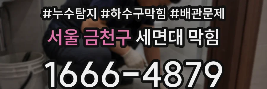 서울 금천구 세면대 막힘