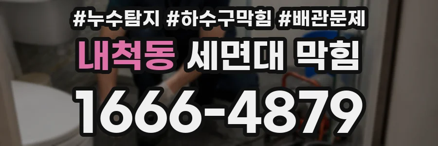 내척동 세면대 막힘