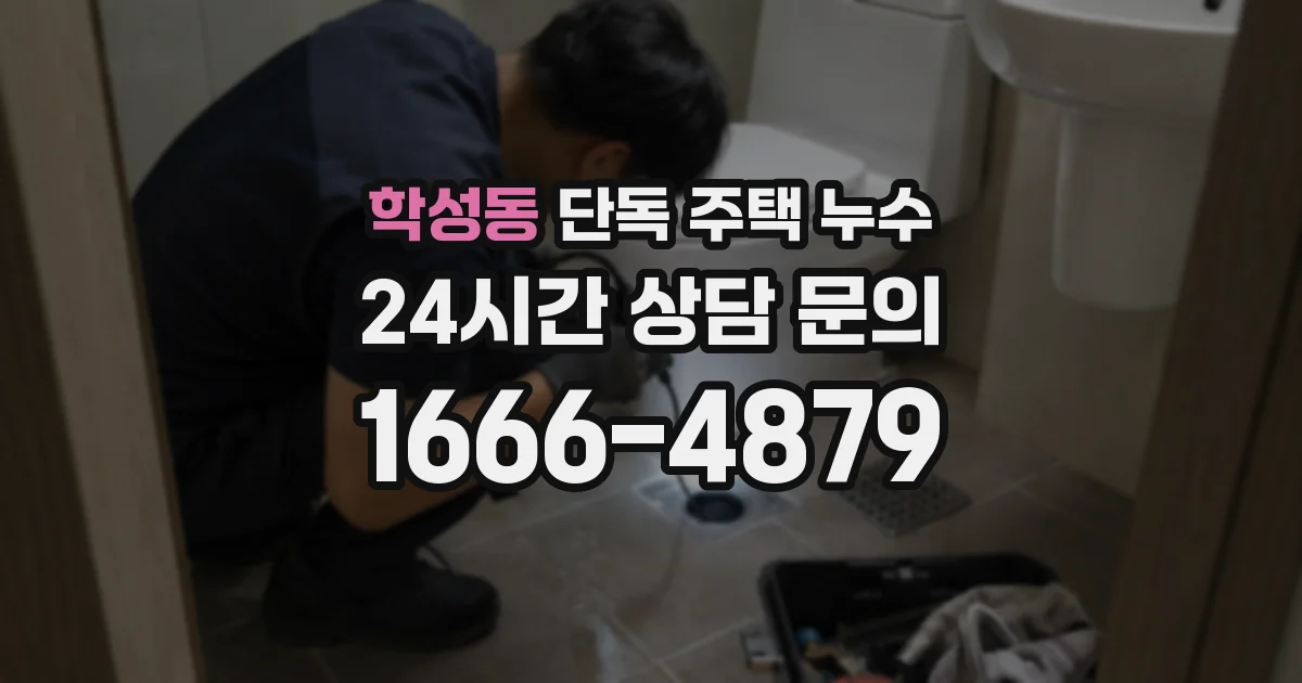 학성동 단독 주택 누수