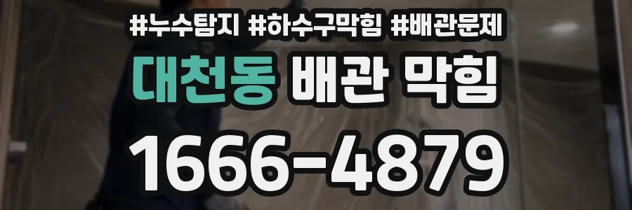 대천동 배관 막힘