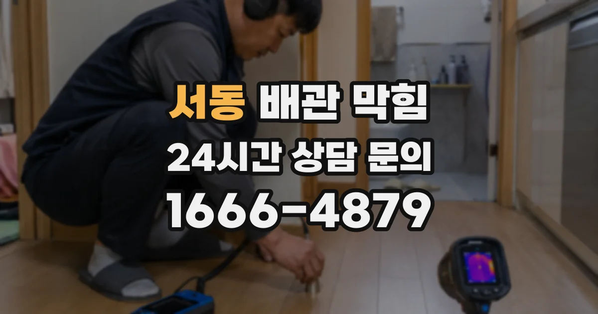 서동 배관 막힘