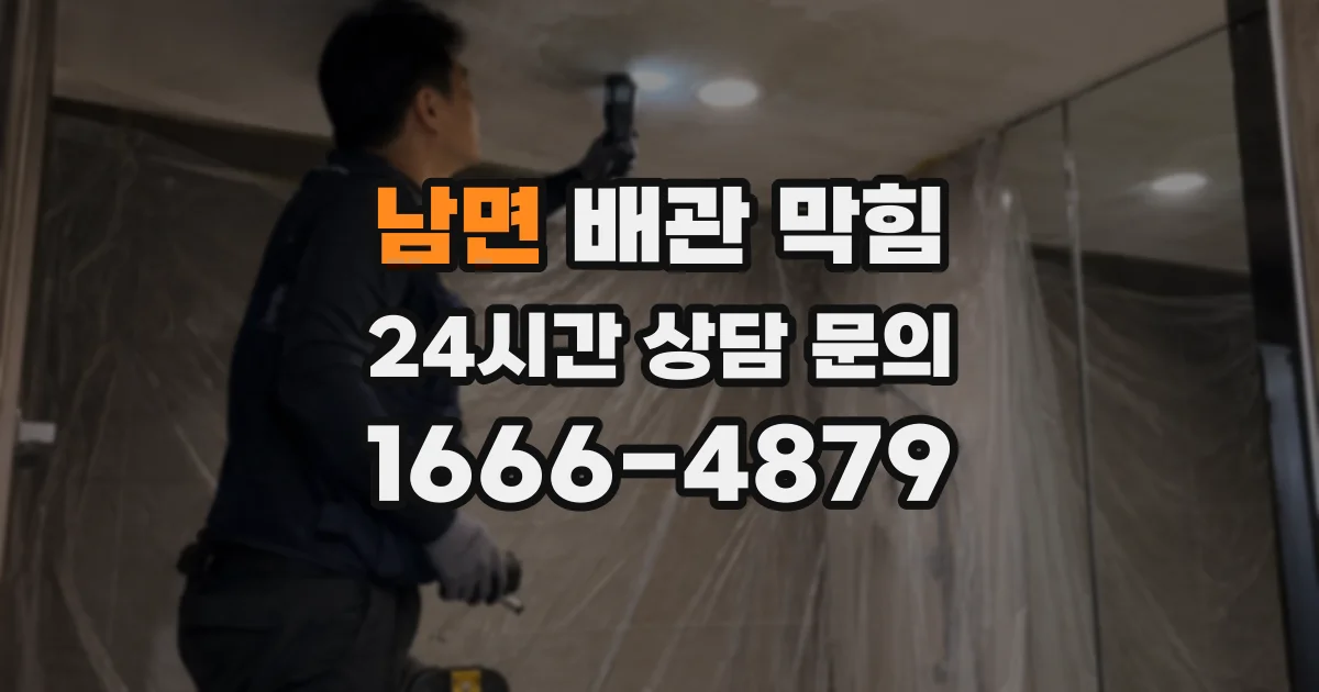 남면 배관 막힘