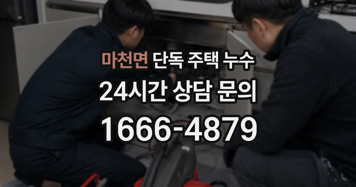 마천면 단독 주택 누수