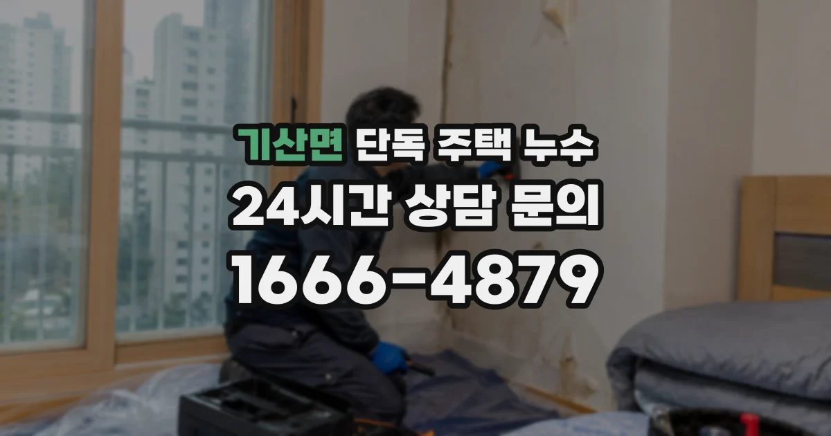기산면 단독 주택 누수