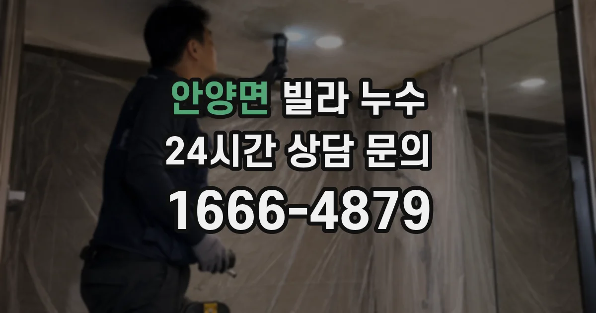 안양면 빌라 누수