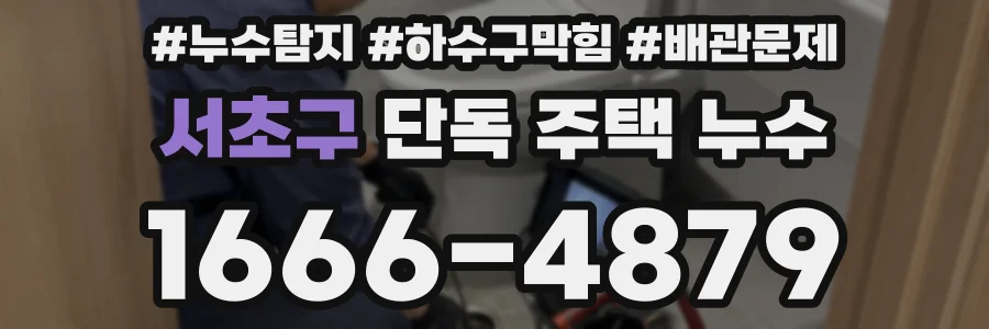 서초구 단독 주택 누수