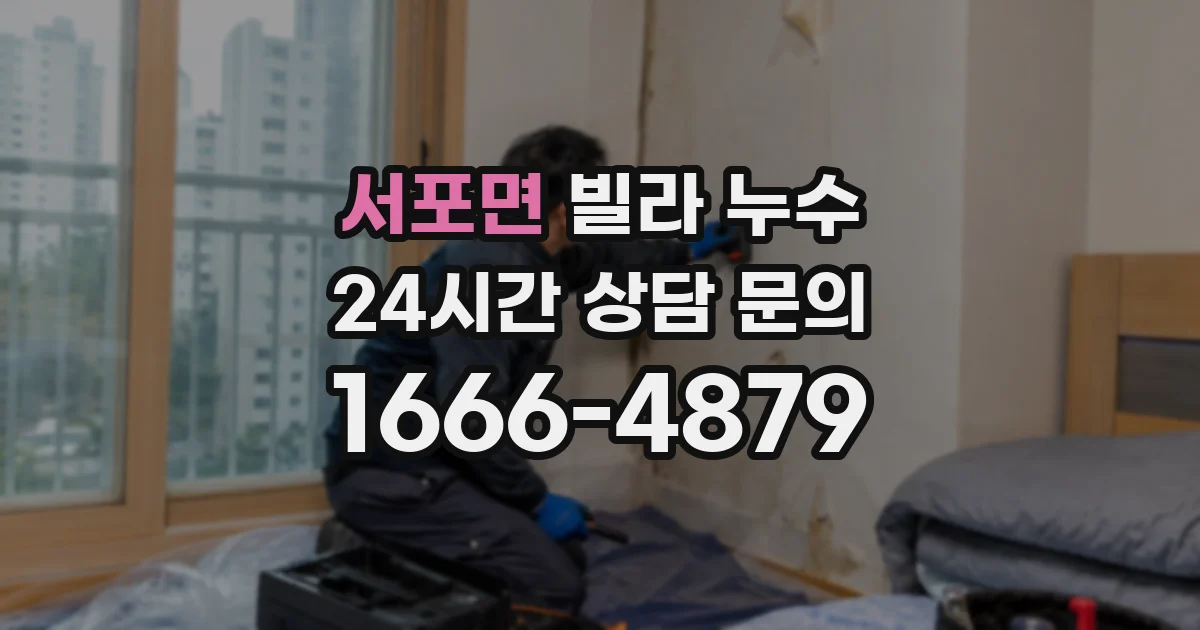 서포면 빌라 누수