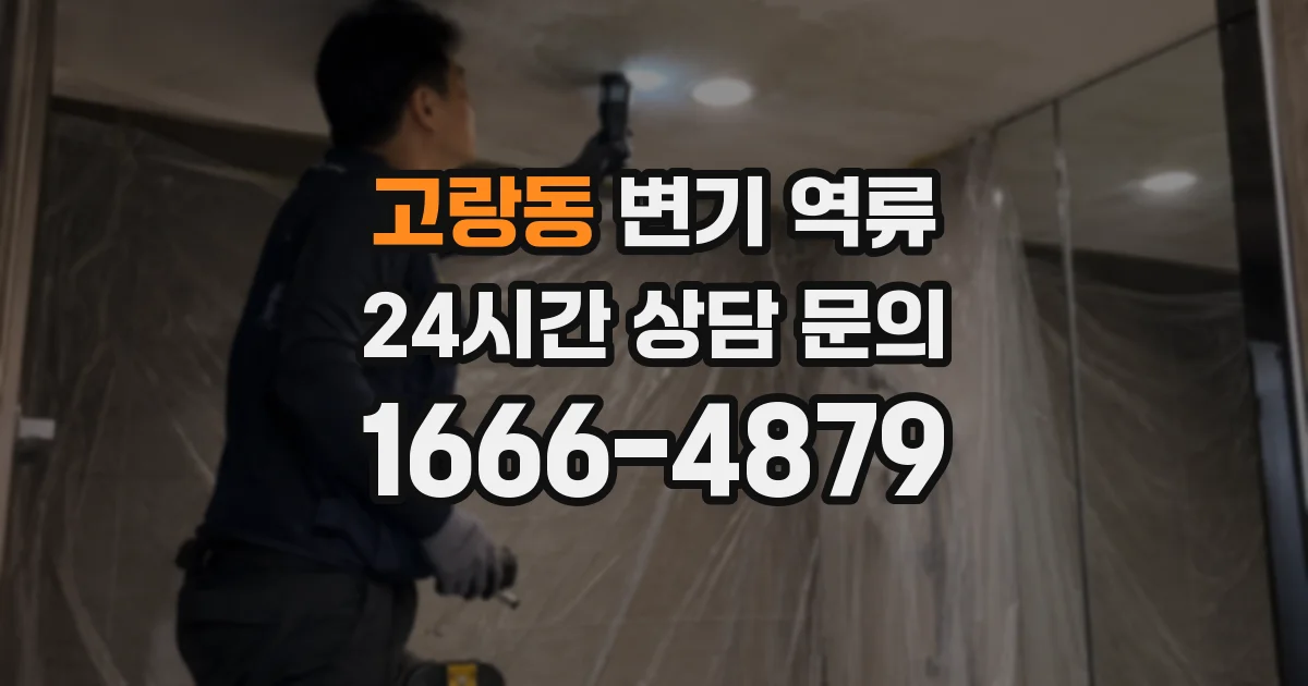 고랑동 변기 역류