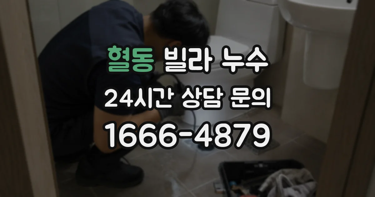 혈동 빌라 누수