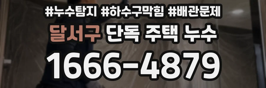 달서구 단독 주택 누수
