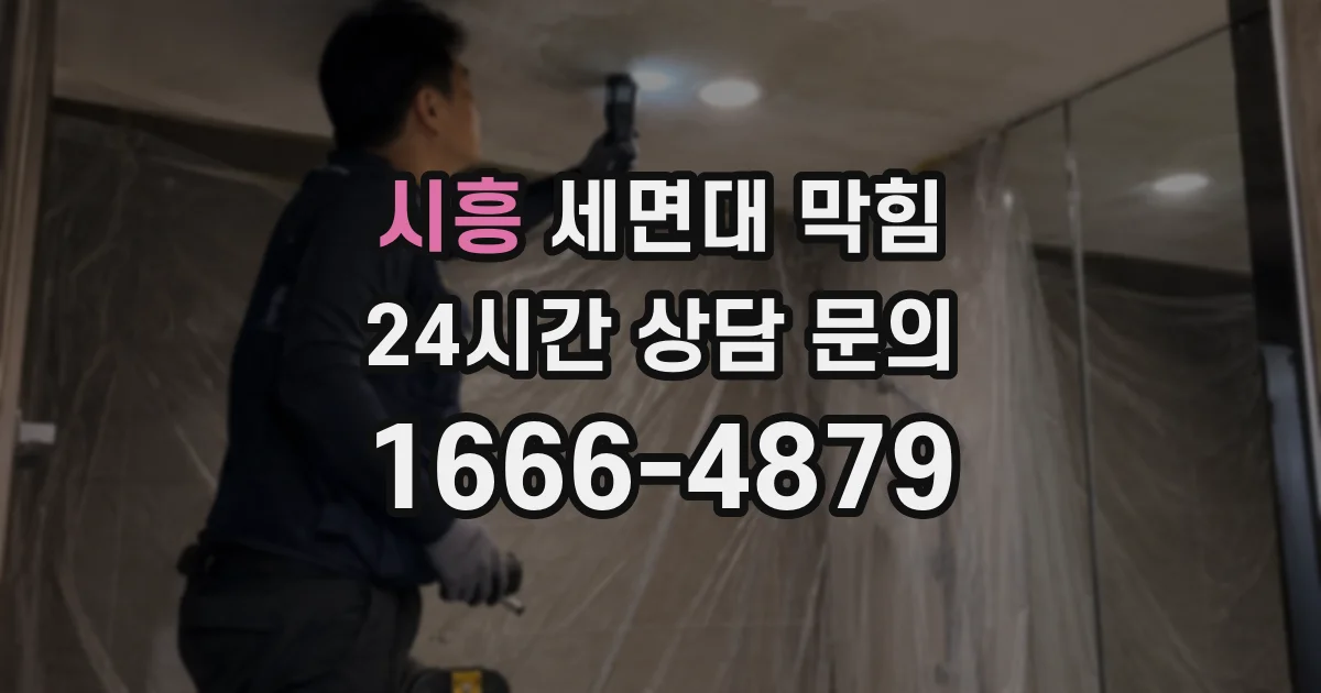시흥 세면대 막힘