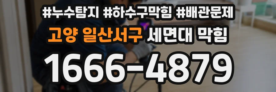 고양 일산서구 세면대 막힘