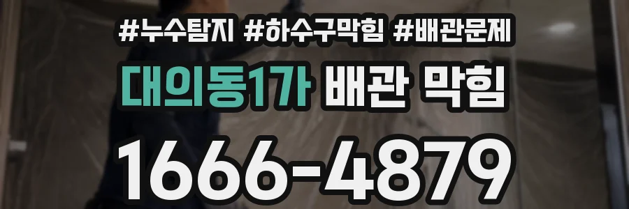 대의동1가 배관 막힘