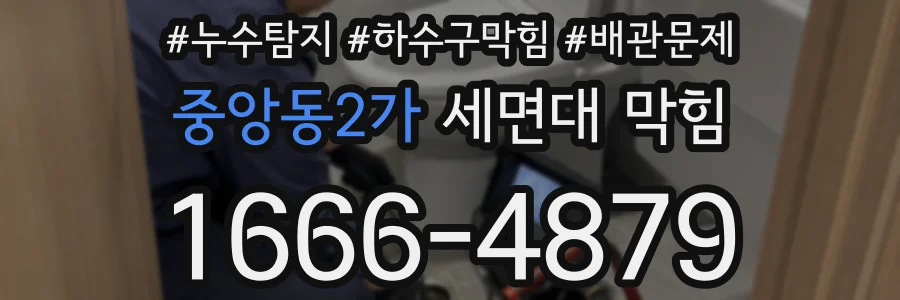 중앙동2가 세면대 막힘