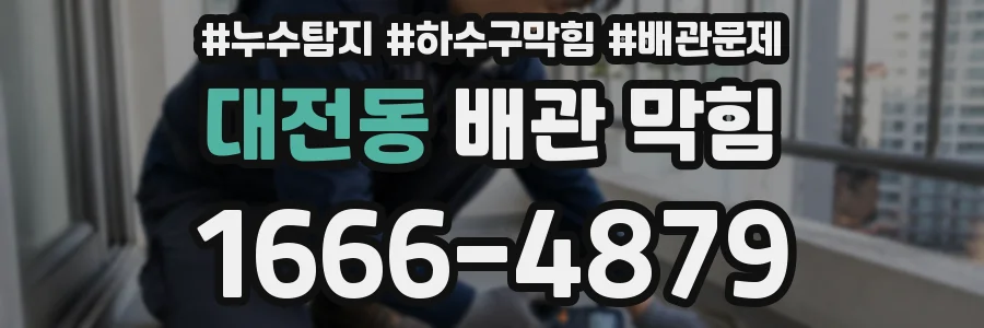대전동 배관 막힘