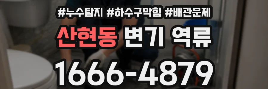 산현동 변기 역류