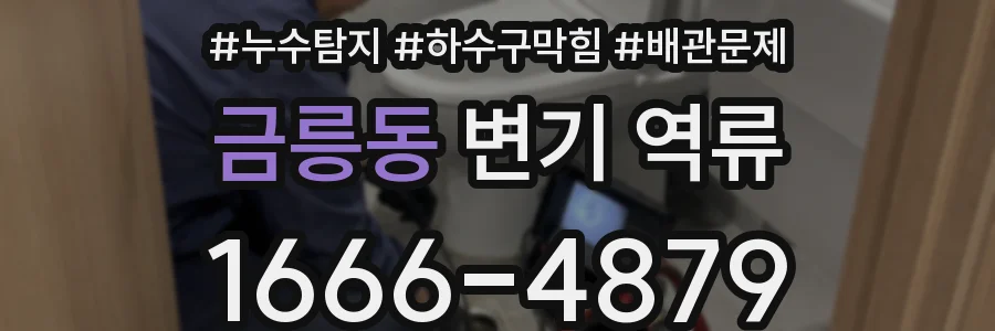 금릉동 변기 역류