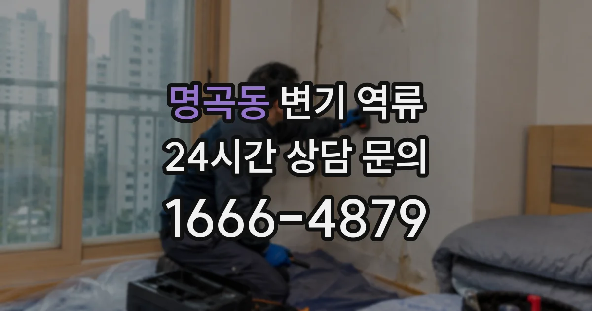 명곡동 변기 역류