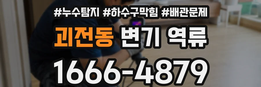 괴전동 변기 역류