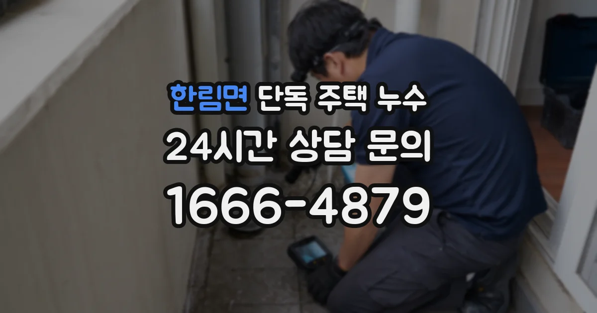 한림면 단독 주택 누수