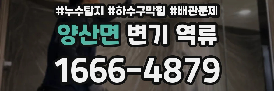 양산면 변기 역류
