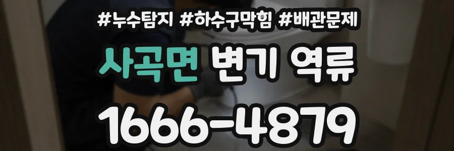 사곡면 변기 역류