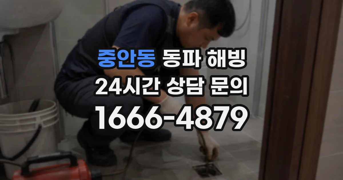 중안동 동파 해빙