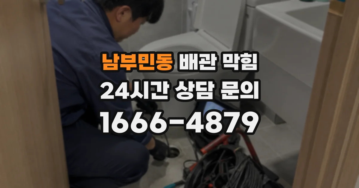 남부민동 배관 막힘