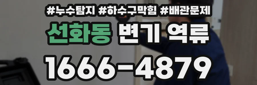 선화동 변기 역류