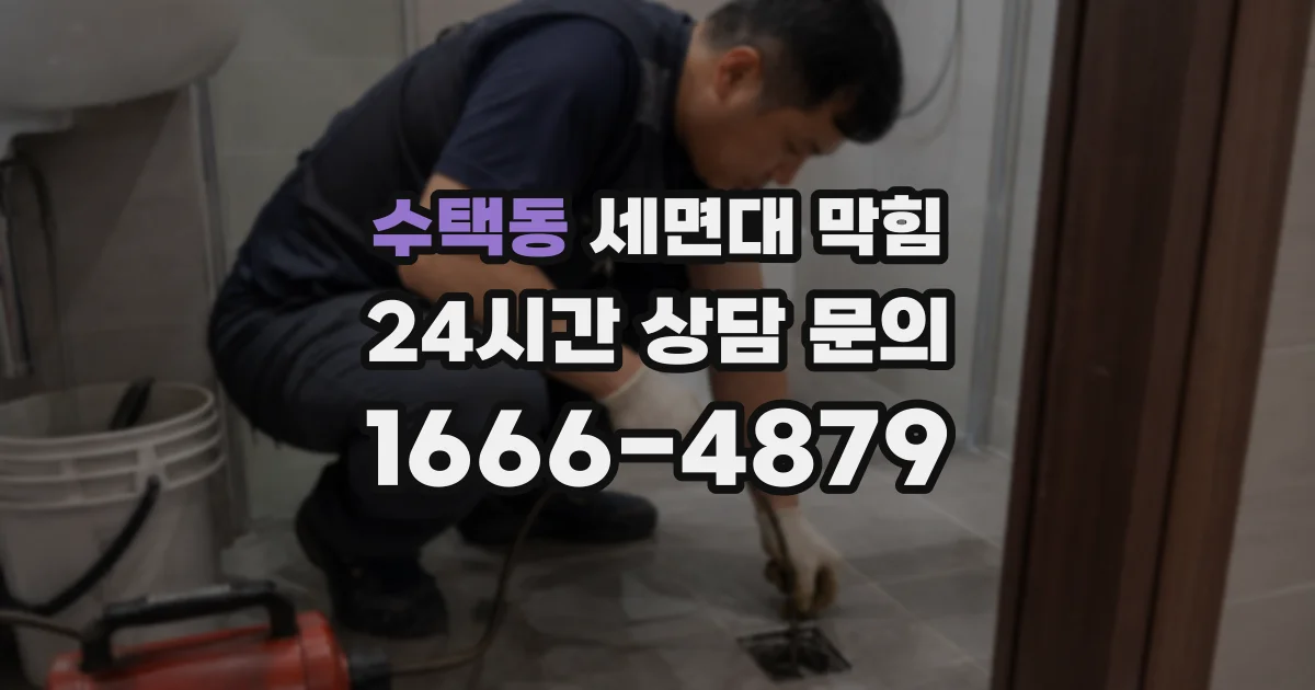 수택동 세면대 막힘