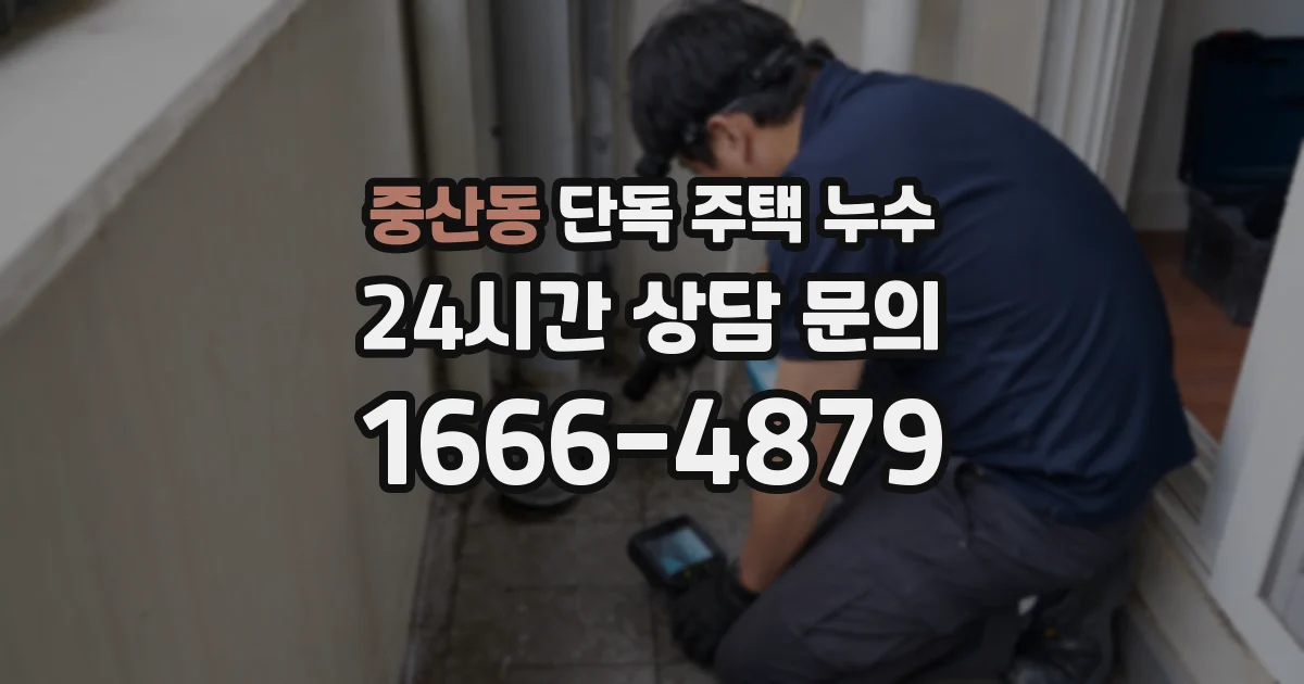 중산동 단독 주택 누수