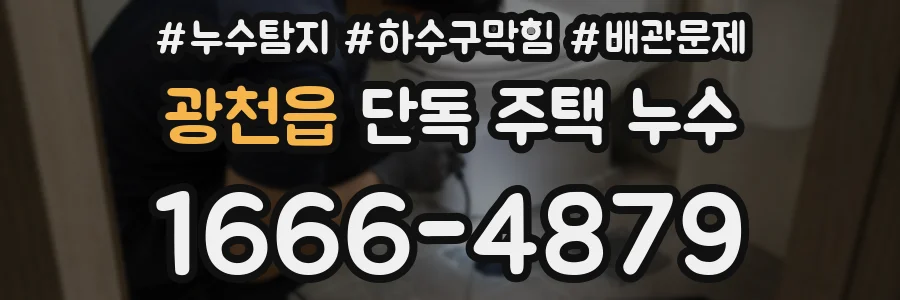 광천읍 단독 주택 누수