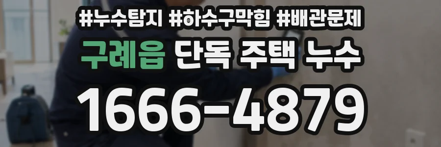 구례읍 단독 주택 누수